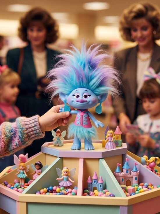 DreamWorks Other - DreamWorks Unisex Small Trolls Suki Purple Hair Figure Archival Statement Rave